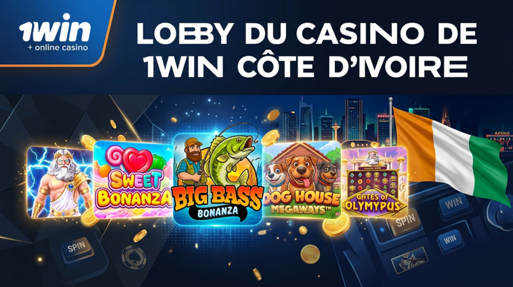 Lobby du casino 1Win en Côte d'Ivoire